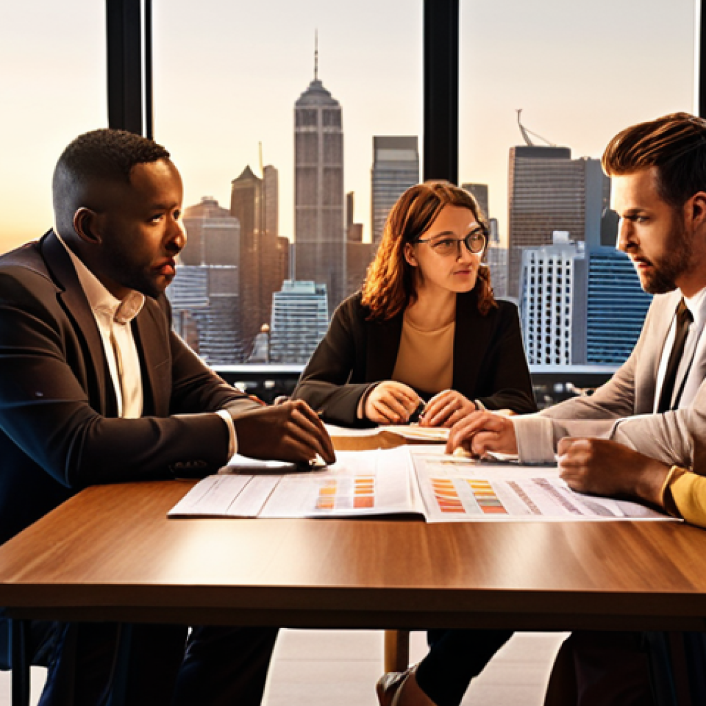 **

A diverse group of people collaborating around a table, reviewing financial documents and strategic plans. The atmosphere is positive and focused. In the background, a cityscape representing the community they serve.  Style: Realistic, warm lighting.

**